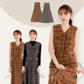 grid long dress